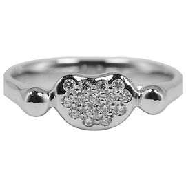 Anel de Banda Bean de Elsa Peretti em Platina da Tiffany & Co. Prata