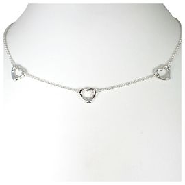 Tiffany & Co Collier pendentif station en cœur 3 pièces Tiffany 925 Autre