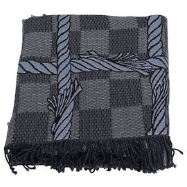 NEUE LOUIS VUITTON X CHRISTOPHER NEMETH DAMIER ROPE R2248 WOLLE DECKE Grau