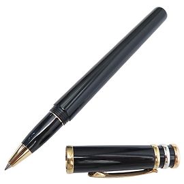 VINTAGE CARTIER TRINITY 3 GOLD BLACK LACQUER ROLLERBALL PEN Black