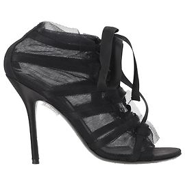 Pumps in rete Dolce & Gabbana in satin nero Nero