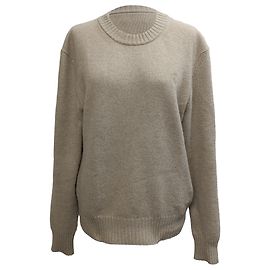 Pull brodé AMI Paris en cachemire beige Beige