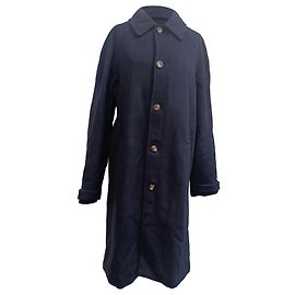 Apc A.P.C. Ethan Coat in Navy Blue Wool Blue Navy blue