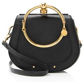 Chloé Borsa a bracciale piccola Nile in suede di vitello Chloe Nero