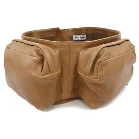 Cinto Miu Miu MPY044 Marrom