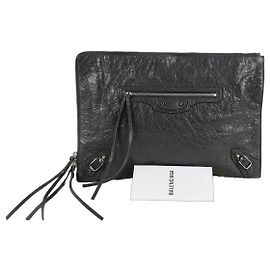 Balenciaga Classic Motor Clutch Grey