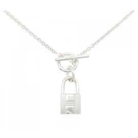 Collar Hermès Amulette Cadena de plata 925 Plata Metálico