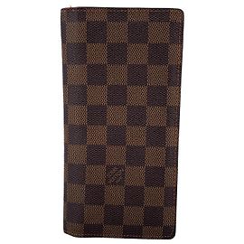 Carteira de tecido Louis Vuitton Brazza Marrom