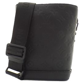 Louis Vuitton Monogram Shadow Noe Sling Calf Shoulder Bag Black