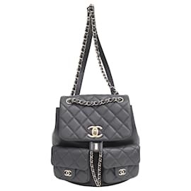 Chanel Medium Duma Backpack in Grey Leather   Grey