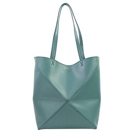 Loewe Puzzle Faltbare Leder Tragetasche Blau
