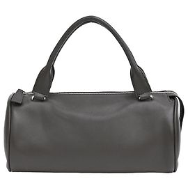 Le sac Edith Barrel de The Row en cuir gris Gris