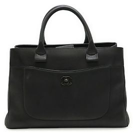 Chanel Neo Executive Line Leather Handbag Black