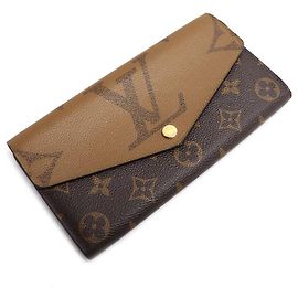 Cartera Larga Monograma Sarah de Louis Vuitton Castaño