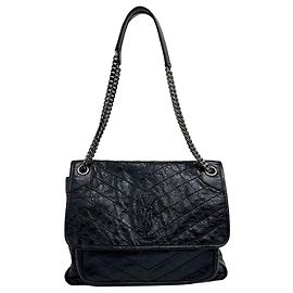 Sac à épaule Niki Monogram de Saint Laurent Noir