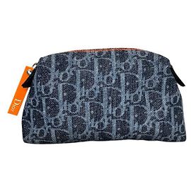 Christian Dior Dior Trotter Flight Pouch Canvas Pouch Blue