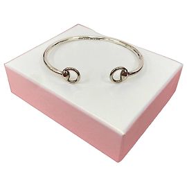 Gucci Horsebit Silver 925 Bracelet Silvery Metallic