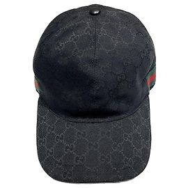 Gorra de béisbol de lona GG Gucci Negro