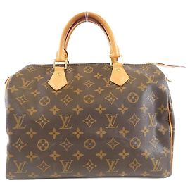 Bolso Boston Monogram Speedy Louis Vuitton Castaño