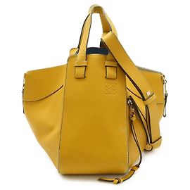 Sac à dos en cuir Hammock Loewe avec cordon de serrage Jaune