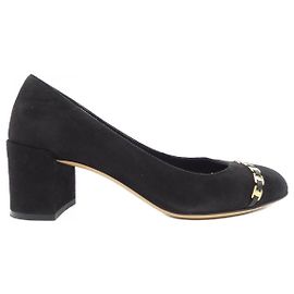 Ballerines en cuir Salvatore Ferragamo Noir