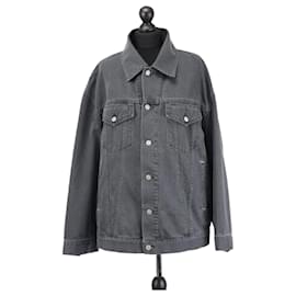 Acne Studios Oversized Grey Denim Jacket Cotton Grey