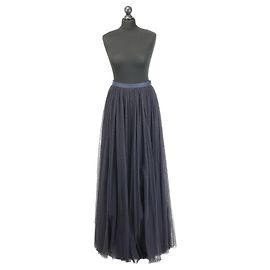 Needle & Thread Navy Blue Tulle A-line Maxi Skirt Navy blue