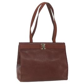 Bolsa de Ombro Vala em Couro Salvatore Ferragamo Marrom