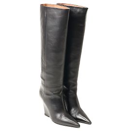 Paris Texas Wanda black leather boots Black