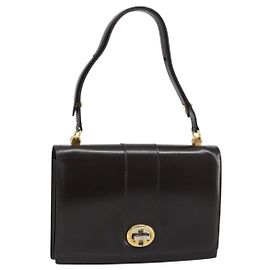 Borsa a spalla vintage Gucci in pelle Marrone