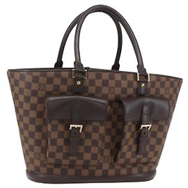 LOUIS VUITTON Borsa Tote Manosque GM Damier Ebene N51120 LV Auth 159313 Damier ebene