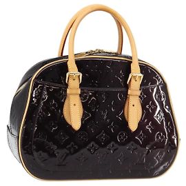LOUIS VUITTON Sac Summit Drive Monogram Vernis Amarante M93516 LV Auth 160433 Bordeaux
