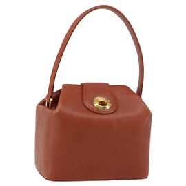 Sac à main GIVENCHY en cuir marron doré Auth 159082 Marron Doré
