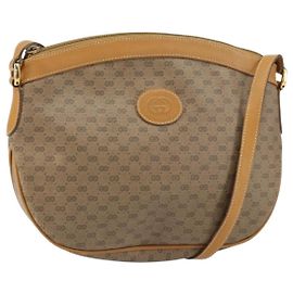 Gucci Borsa a Spalla Micro GG Supreme PVC Beige Oro 007 87 0096 Auth gh1507 Beige D'oro