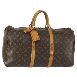 LOUIS VUITTON Bolsa Boston Monogram Keepall 50 M41426 LV Auth 156961 Monograma