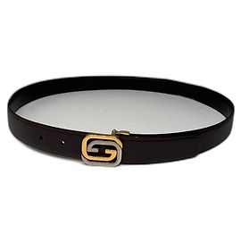 Cinto de couro vintage Gucci marrom Marrom