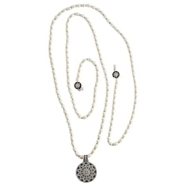 APM Monaco Collier en perle blanc Blanc