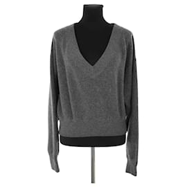 Prada Anthrazit Cashmere Pullover Anthrazitgrau