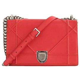 Borsa a Spalla Diorama in Pelle Rossa Rosso