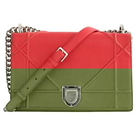 Dior-Diorama Red Leather Shoulder Bag-Red