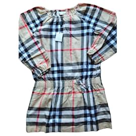 Burberry-Burberry Checked Dress for Girls-Black,White,Red,Beige