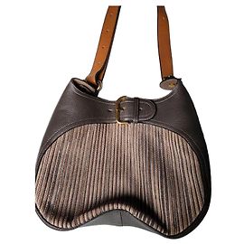 Bolsa transversal Delvaux Chardonnay em couro taupe Taupe