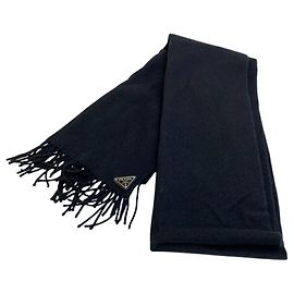 Stola in cashmere e seta nera Prada 2FS065 Nero