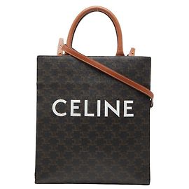Céline Cabas Vertical Triomphe Petit Tote/Sac à Épaule Celine Marron Noir