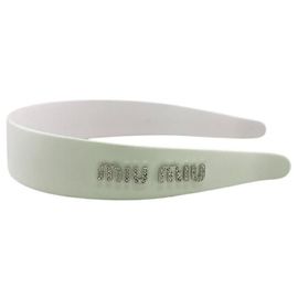 Tiara de strass Miu Miu Branco
