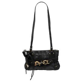 Sac à épaule Kerala en cuir noir Chloé Noir