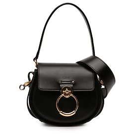 Sac à main Tess en cuir noir petit de Chloé Noir