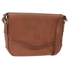 Bolsa de Ombro Vintage Burberry em Couro Marrom