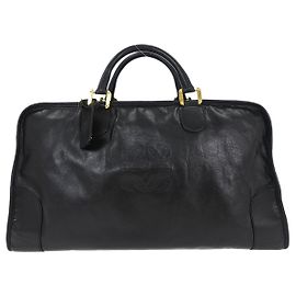 Loewe Amazona Travel Bag Leather Large Black