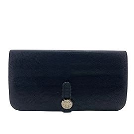 Hermès Hermes Dogon Long Wallet Black